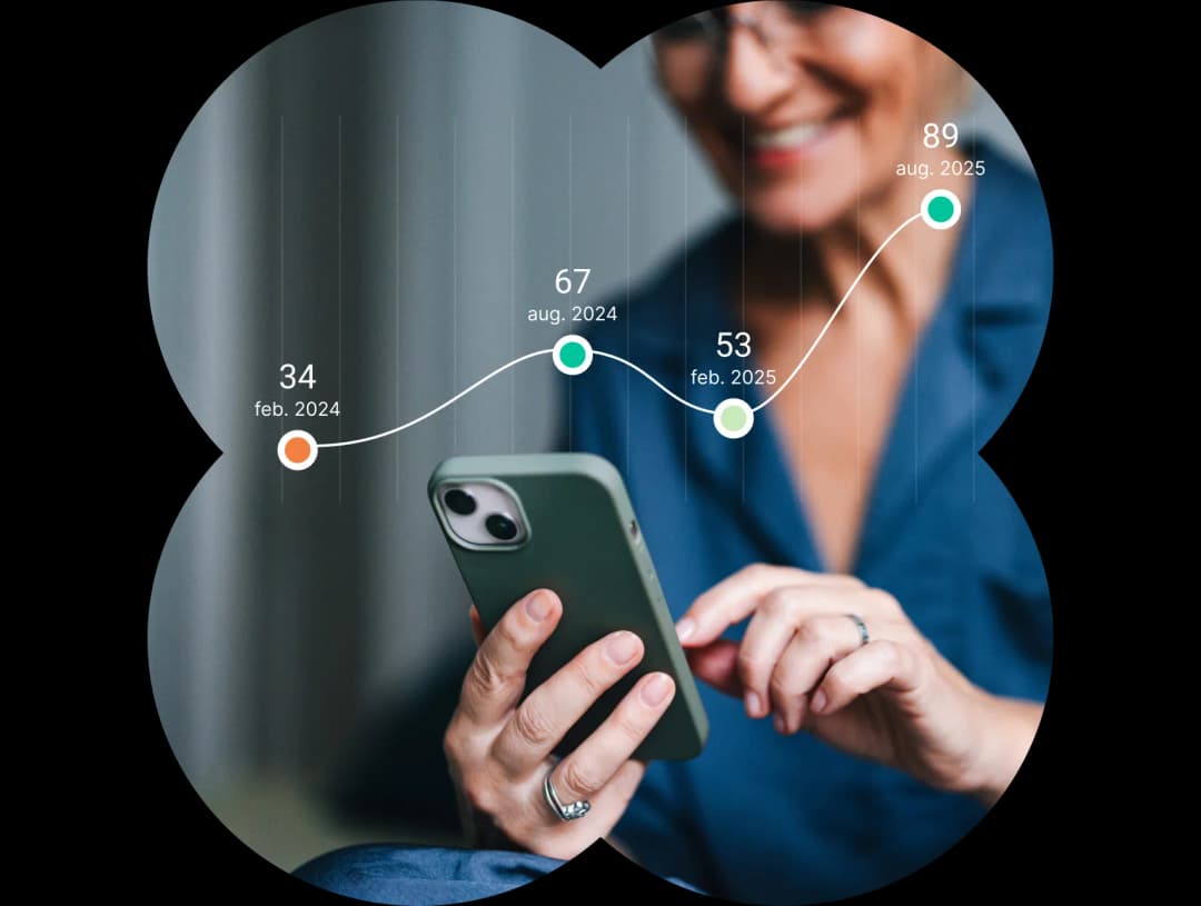 Følg utviklingen din over tid og se effekten av gode valg